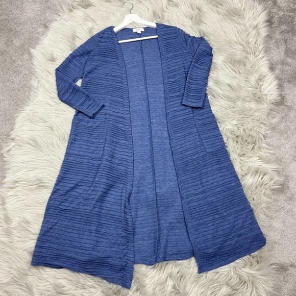 Lularoe Textured Pocket Long Duster Cardigan - Picture 1 of 6